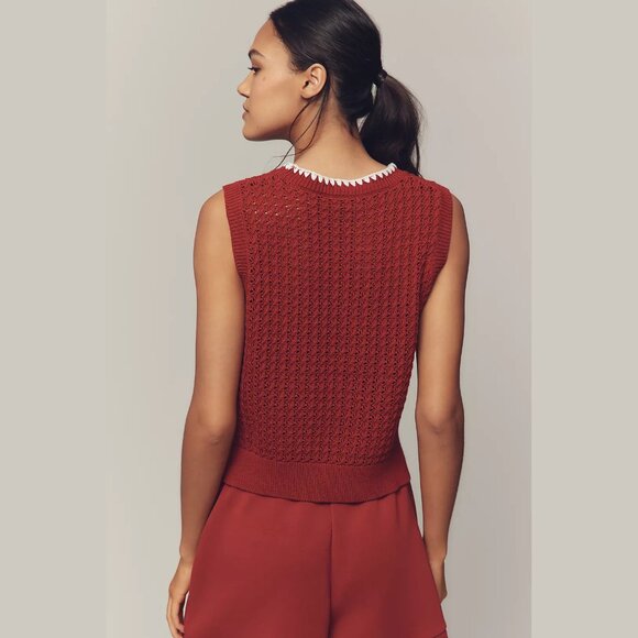 NEW Varley - Sizes M, L Women's Delaney Knit Vest - Red - Picture 3 of 4